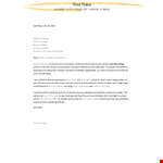 Business Letter of Interest Sample example document template