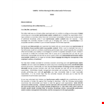 Professional Misconduct Warning example document template