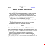 Download Project Manager Resume Template example document template