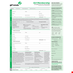 Girl Scout Registration Form Printable example document template 