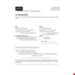 College Letter of Intent - How to Write a Specific LOI example document template