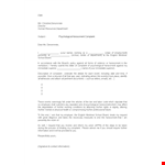 Sample Harrasement Complaint Letter example document template 