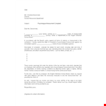 Sample Harrasement Complaint Letter example document template
