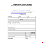 Oil Storage inventory example document template