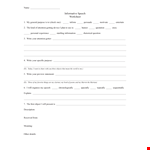 Informative Speech Outline - A Comprehensive Guide to Help You Create an Impactful Presentation example document template