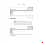 Receipt Template example document template