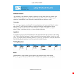 Create Your Ideal Workout Routine with our Daily Workout Chart Template example document template