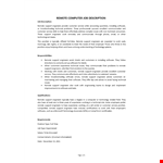 Remote Computer Job Description example document template