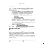 Create Your Living Will Easily | Free Template | Protect Your Wishes example document template