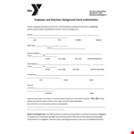 Authorize Employment Check: Background and Abuse example document template