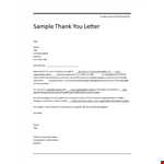 Thank You Letter Sample | Company & Organization example document template
