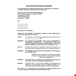 Distribution Agreement Format: Arm your Participant with a Shall-compliant Agreement - Armoza example document template