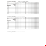 Golf scorecard Template example document template