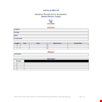 Meeting Minutes Form Template example document template