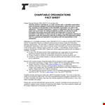 Organization Fact - Oregon Charitable Department example document template