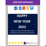 New Year Email Template example document template
