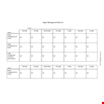 Printable Behavior Management Chart example document template