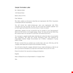 Download Termination Letter Template - Ensure Smooth Termination Process example document template 