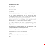 Download Termination Letter Template - Ensure Smooth Termination Process example document template