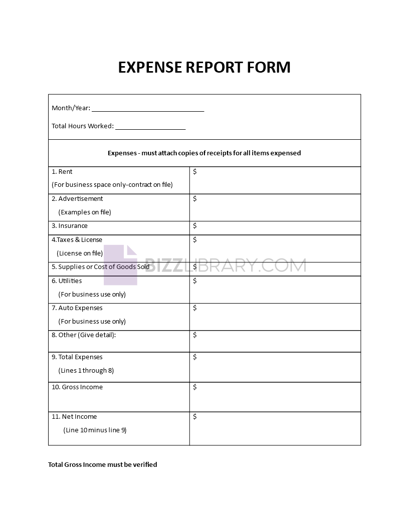 expense report form