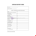Expense Report Form example document template