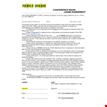 Conference Room Lease Agreement - Event Lease: Secure a Spacious Venue for Your Event example document template 