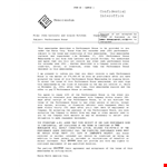 Confidential Interoffice Memorandum | Free Format Download | Bonus, Company Performance, Terms example document template 