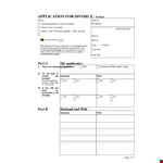 Free Divorce Form example document template