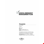 School Emergency Management Plan example document template