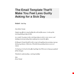 Need Time Off? Use Our Sick Leave Email Template example document template