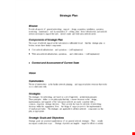 Create a Strategic Network with Our Strategic Plan Template example document template