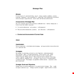 Create a Strategic Network with Our Strategic Plan Template example document template 