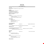 High School Student Resume Template | Johnstown | Northridge example document template