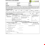 Printable Car Lease Agreement Template example document template