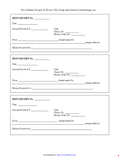 Rent Receipt Template: Money Received from Your Tenant