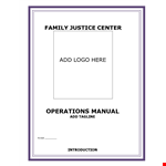 Instruction Manual Template - Create Clear Guides for Staff, Clients, and Family example document template