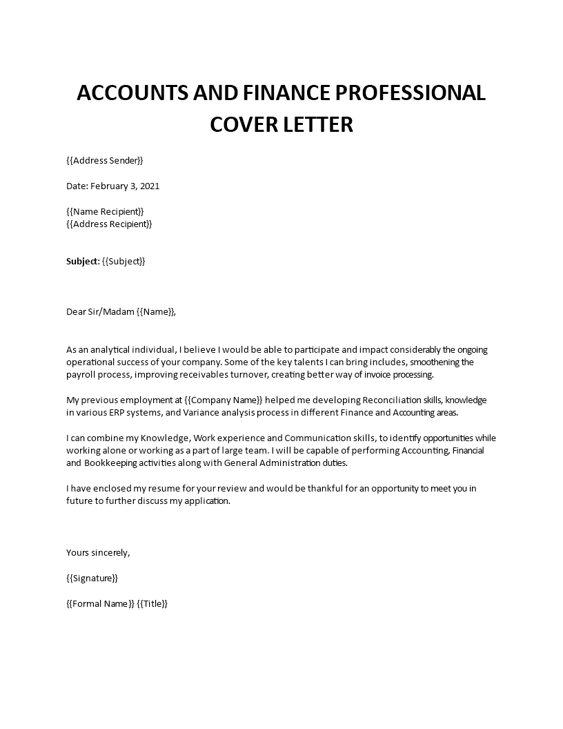 cover letter explaining your financial needs