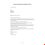 Appointment Confirmation example document template