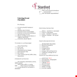 Catering Event Checklist example document template
