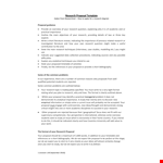 Academic Research Proposal Template - 100% Free & Editable example document template