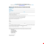 Authorize Medical Records Release with Our Convenient Form example document template 