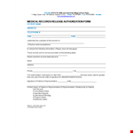 Authorize Medical Records Release with Our Convenient Form example document template