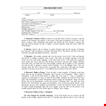 Create a Legally Binding Promissory Note Template for Payment with Specified Amount and Holder example document template