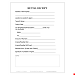 Get Your Rent Receipt Now - Easy Record Keeping for Tenants, Landlords & Agents example document template