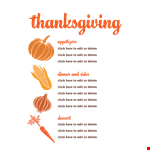 Thanksgiving Menu Template - Create Your Ideal Menu | Click Now example document template