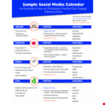 Example Social Media Planning Calendar - Create Engaging Content with Relevant Hashtags example document template