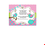 Celebrate the Surprise with our Gender Reveal Invitation Template - Little Fingers! example document template