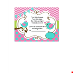 Celebrate the Surprise with our Gender Reveal Invitation Template - Little Fingers! example document template 