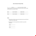 Authorization for Passport Pick Up: Process Your Application with Ease example document template