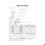 Employee Salary Statement example document template